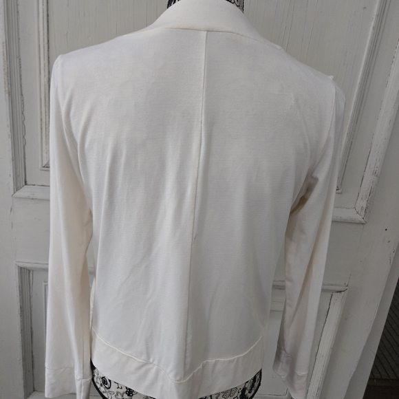 Beige Open-Front Cardigan - Picture 7 of 9